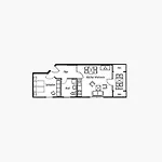 Komfort Appartement mit 1 Schlafzimmer und Balkon im Dachgeschoss 109