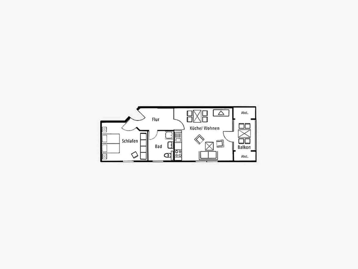 Komfort Mit 1 Schlafzimmer Und Balkon Im Dachgeschoss 109 * Ostseebad Binz